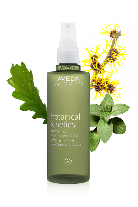 Aveda Botanical Kinetics Toning Mist, $20; aveda.com
What's in it: White oak, witch hazel, and peppermint
For your skin: Thanks to its high tannin content, white oak is a powerful antiseptic and anti-inflammatory, and in turn has all the qualities of a well-rounded toner: It helps remove excess oil, tighten pores, and balance skin tone. Witch hazel boasts similar qualities, and peppermint soothes and cools.
For your mood: Peppermint is the active scent in this formula, and its invigorating, energizing fragrance certainly does the trick to focus the mind during an afternoon lag (or slow-to-rise morning).