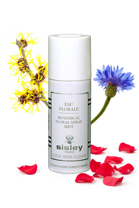 Sisley Botanical Floral Spray Mist, $100; sisley-paris.com
What's in it: Rose, witch hazel, and cornflower
For your skin: Rose is very kind to sensitive skin, decreasing inflammation and even targeting specific problems like psoriasis and redness thanks to its high antioxidant content. Witch hazel has similar properties, while cornflower cools and tones.
For your mood: Rose's sweet scent is so calming, it might even be helpful in combating mild headaches after a particularly trying day. Some find it particularly soothing for PMS symptoms.