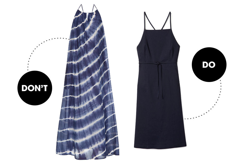 A maxi dress is pure resort wear therefore, it has no place in an office since an office and a resort are basically mortal enemies. And yes, of course a big breezy dress will keep you cool but then everyone will be wondering if you think you are in Turks and Caicos. If your office is actually in Turks and Caicos though, you can totally wear a maxi dress there. If your office is not, then you should wear something with more structure like a cotton pencil dress. This option in particular has an open back which can be covered up by a light sweater once the A/C chill hits you.
