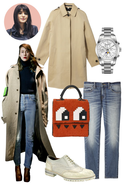 Inspiration: Vetements, Fall 2015
Shop the Look: Burberry Gabardine Trench Coat, $1,995; burberry.com; Lucky Brand Denim Jeans, $129; luckybrand.com
Accessories: Longines Stainless-Steel Watch, $3,900; longines.com; Les Petits Joueurs Wool and Calfskin Handbag, $1,025; neimanmarcus.com; Fratelli Rossetti Leather Brogue, $620; fratellirossetti.com
