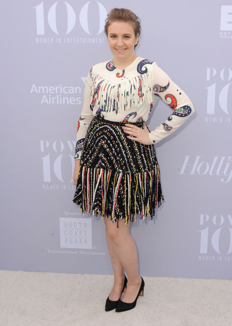 Who: Lena Dunham
When: December 09, 2015
Why: Lena Dunham mixes prints perfectly in this textured outfit. Coordinating fringed separates is not something we'd recommend for texture novice, but Dunham definitely pulls it off.
