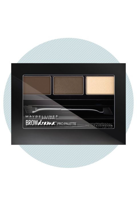 "I think a lot of women go wrong when they try to [choose a brow color] that's right on the nose," says makeup artist Vincent Oquendo (a go-to for supermodels like Suki Waterhouse, Gigi and Bella Hadid). "Your powder should be one shade lighter than the actual brow hair." Why? The oils in your skin often cause the pigment to oxidize and look darker once applied. Try Maybelline New York Drama Pro Palette, which simplifies your search by formulating pigments specifically for blondes, brunettes, and redheads. 
