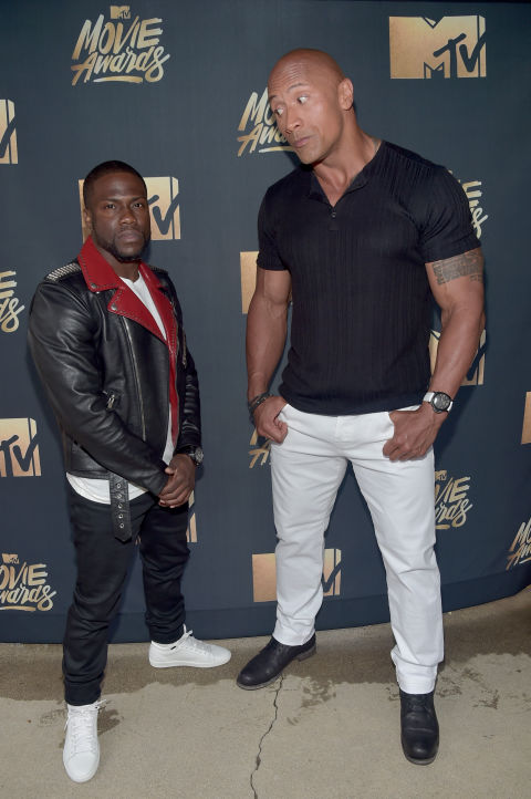 Hosts Kevin Hart and Dwayne Johnson