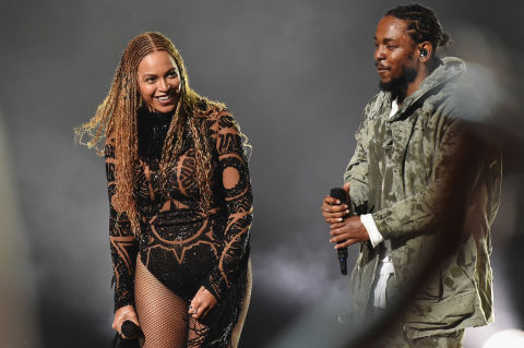 Beyonce and Kendrick Lamar at the 2016 BET Awards
