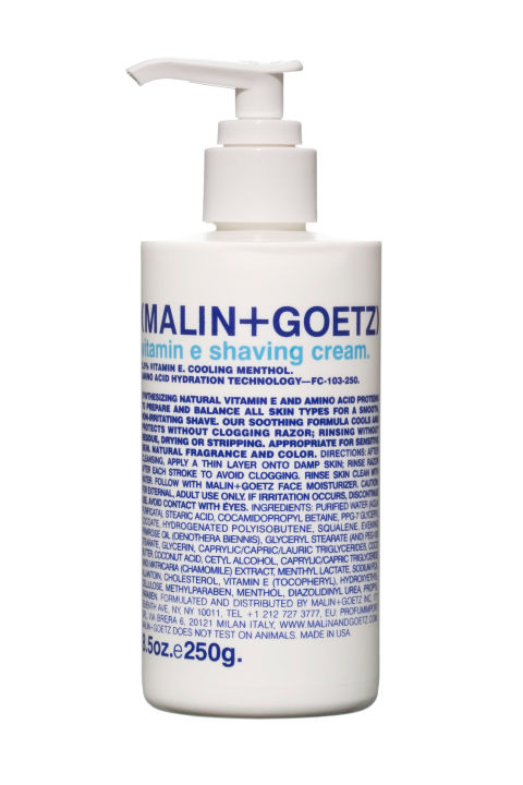 Malin + Goetz's super-hydrating shaving cream is luxurious in feel but utilitarian in design. Malin + Goetz Vitamin E Shaving Cream, $40; amazon.com 