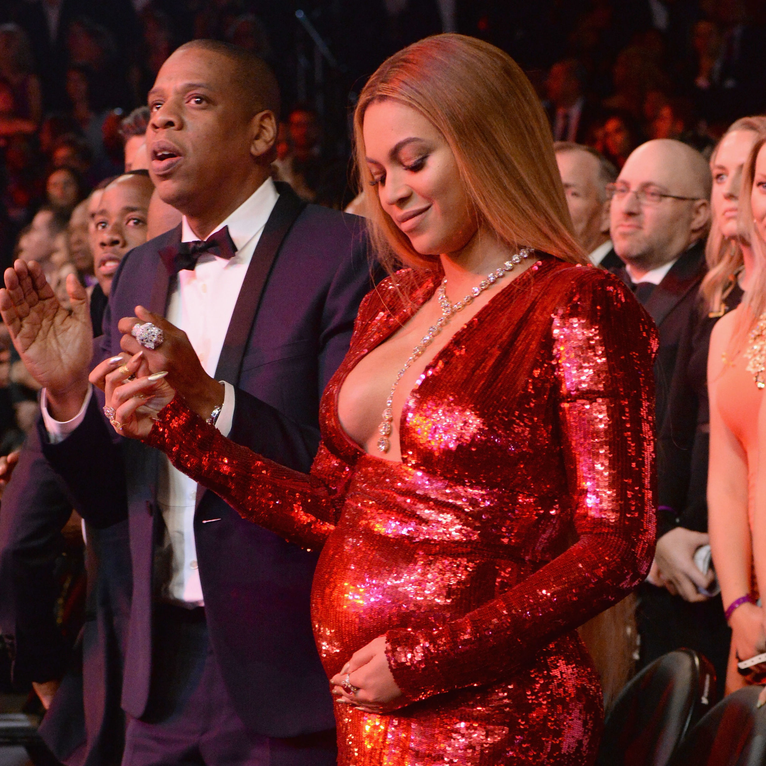 beyonce grammys red carpet dress Beyonc's Plunging Gown Matched Her Opera Gloves at the 2025 Grammys