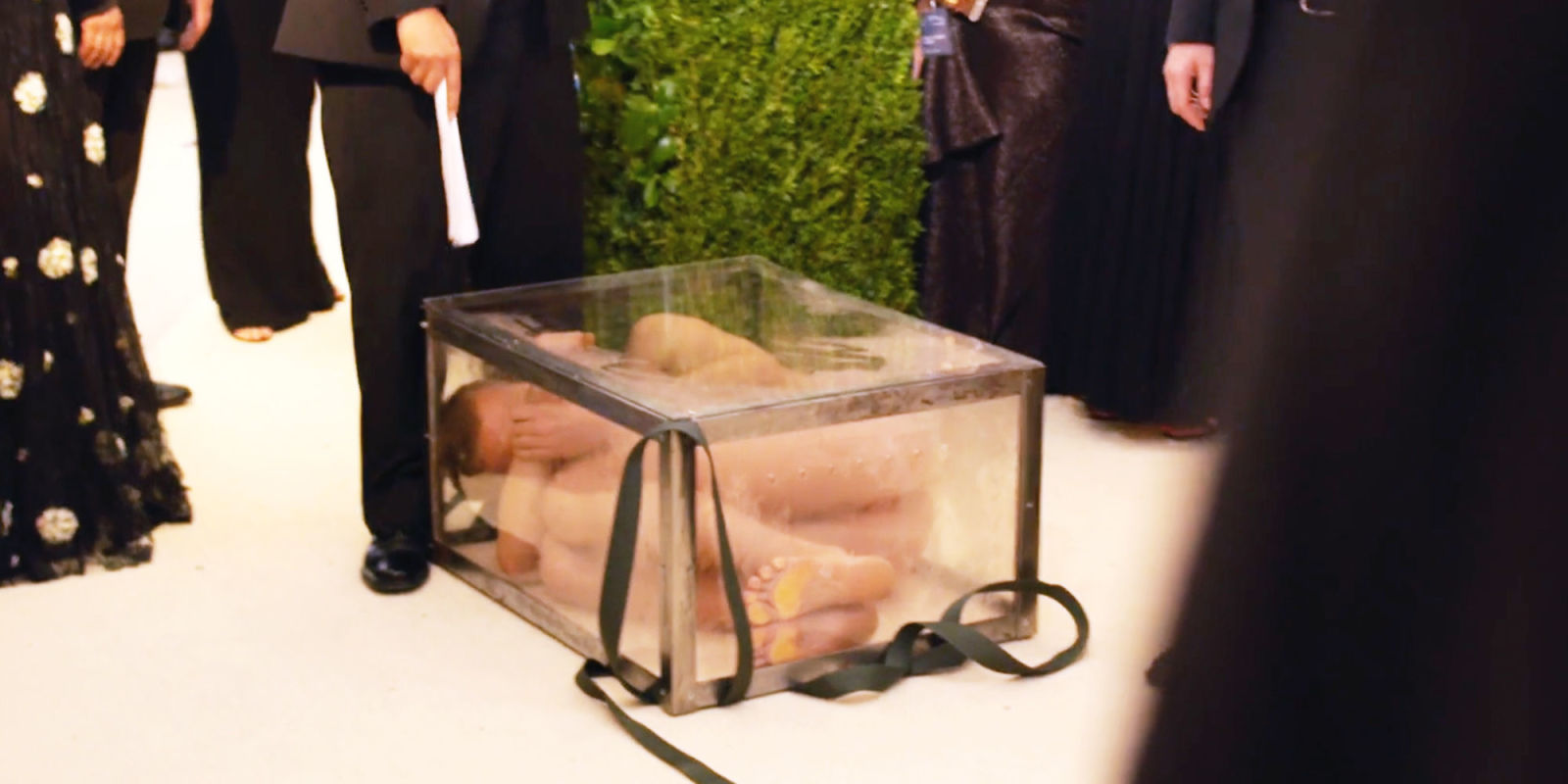 glass dressed undressed Naked Man Crashes 2017 Met Gala