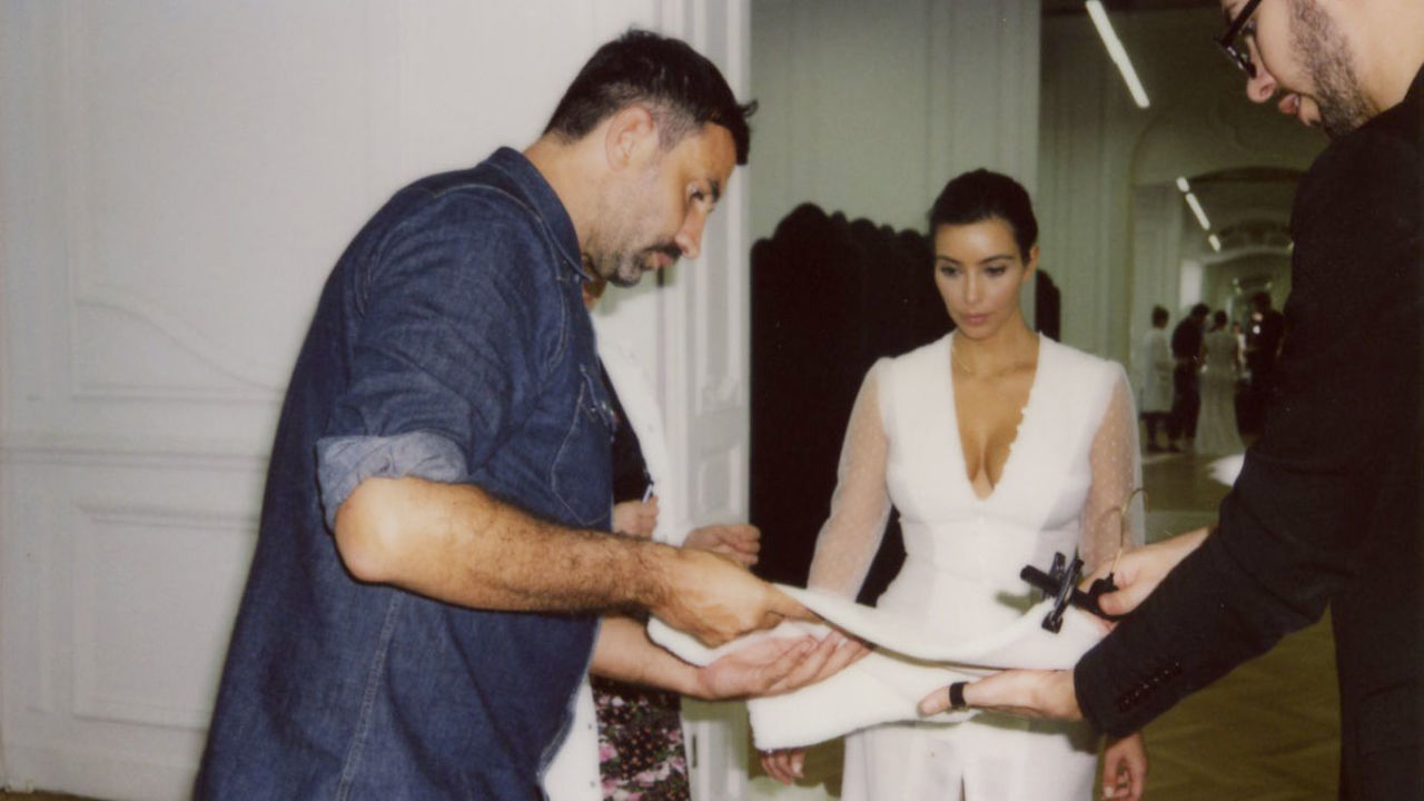 Kim Kardashian and Kanye West Reenact Their Wedding Vows in Balenciaga  Haute Couture | Vogue, image size:1280x720