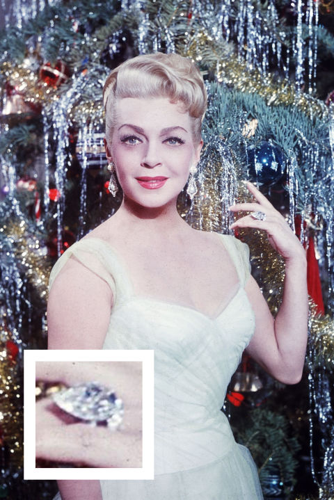 The actress received this pear-shaped diamond from one of her eight husbands.