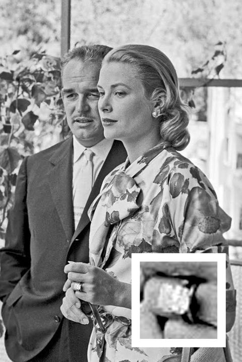 Prince Rainier of Monaco proposed to Grace Kelly with an eternity band of rubies and diamonds, but later purchased a 10.5-carat emerald-cut diamond flanked by two baguettes and set in platinum for the actress.