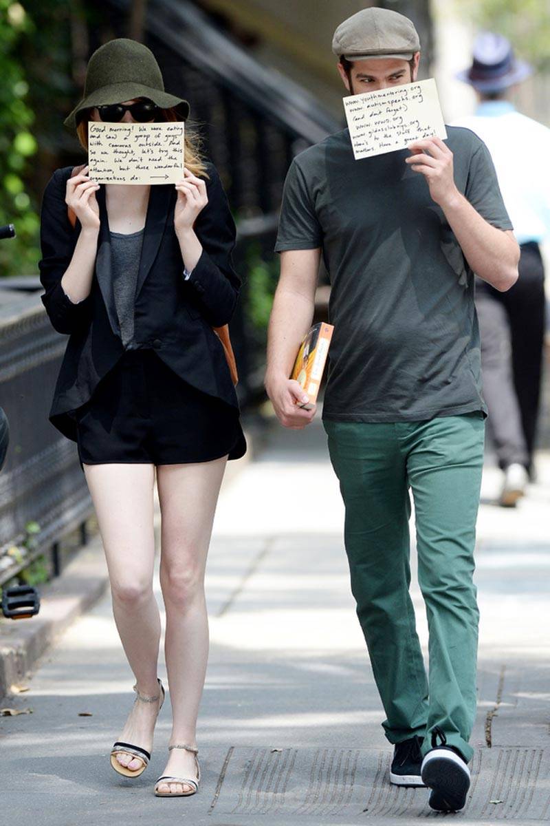 Andrew Garfield and Emma Stone Use Paparazzi to Promote Charities pics Andrew Garfield and Emma Stone Use Paparazzi to Promote Charities pics